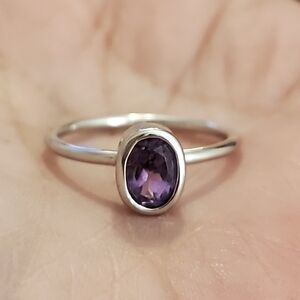 Sterling silver amethyst ring